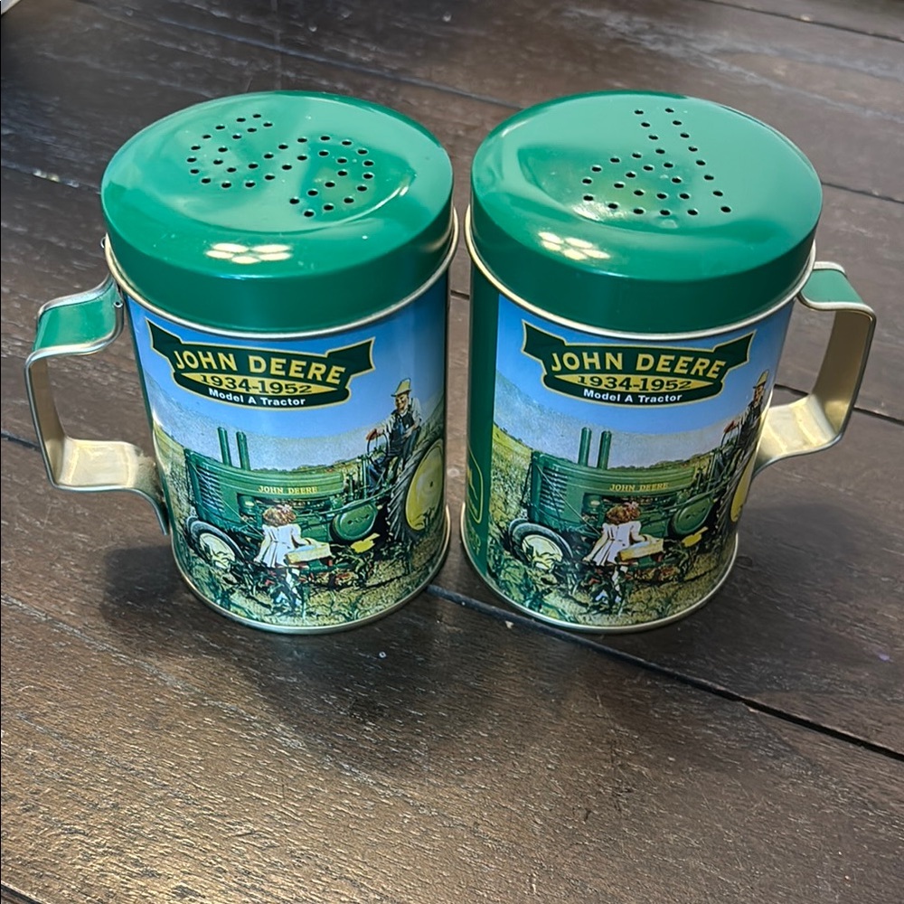 John Deere Green Salt and Pepper Shakers